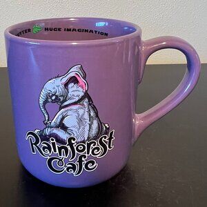 Rainforest Cafe TUKI MAKEETA the Baby Elephant LOVES PEANUT BUTTER  Purple Mug